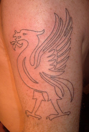 pin striping the liverbird In this photo