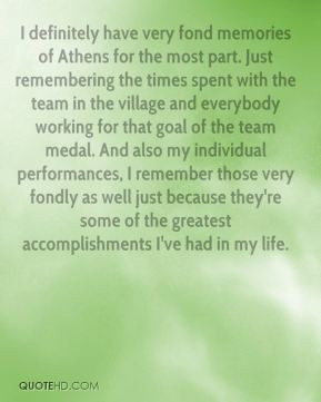 Paul Hamm - I definitely have very fond memories of Athens for the ...
