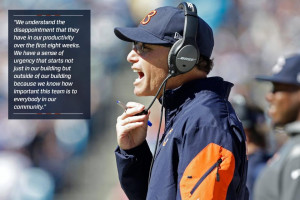 Coach Marc Trestman on fans being upset about the Bears' 3-5 record: