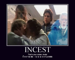 brothers sisters incest Luke Skywalker kissing the sister princess ...