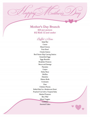 Search Results for: Mothers Day Brunch Menu