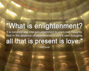 What is Enlightenment? * Inspirational Teal Scott Quote * 10x8 ...