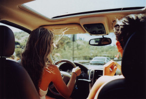 car, driving, friends, girls , road