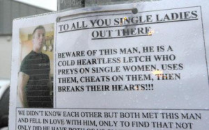 The women plastered more than 150 notices about Paul Marshall on lamp ...