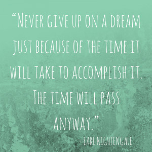 will take to accomplish it the time will pass anyway