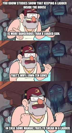 Funny Gravity Falls Ladder Weapon