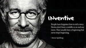 ... story. stories don't have a middle or an end any more steven spielberg