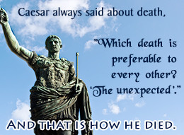 Julius Caesar on death