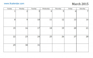 March Calendar Calendarbar