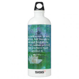 ... Rumi Love Quote white lotus art SIGG Traveler 1.0L Water Bottle