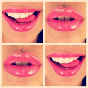 girly, lip gloss, lips, tounge out, flrty