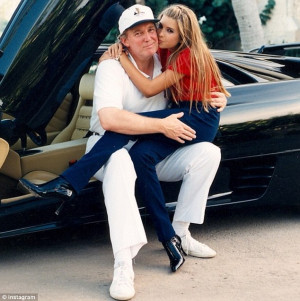 ... Ivanka shared a photo of herself as a teen sitting on her father