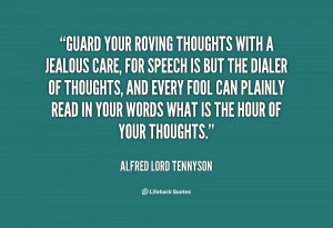 ... in your words what is the hour of your thoughts alfred lord tennyson