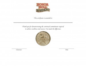 Honor Roll Certificate Template Microsoft