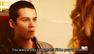 Teen Wolf Quote (About batman, cat woman, catwoman, gif, love)