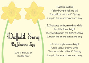 Illustrated Daffodil Song Sheet | Free EYFS & KS1 Resources