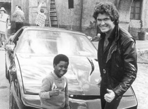 Here he is circa 1983 with David Hasselhoff on the set of Knight Rider ...