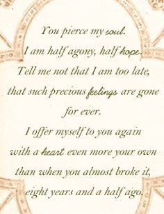 Persuasion - Austen // I'm sorry, Darcy. Wentworth's beaten you here ...
