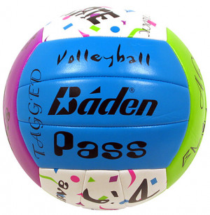 Baden's Motivational Confetti Sayings Volleyball in Lime Green, Bright ...
