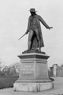 Statue of Colonel William Prescott in Charlestown, Massachusetts .