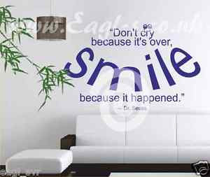 Vinyl-wall-art-DONT-CRY-SMILE-decal-Dr-Seuss-quote