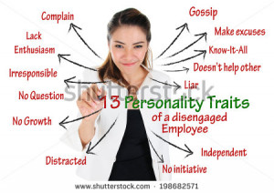 13 Personality Traits of Disengaged Employee, Human Resources Concept ...
