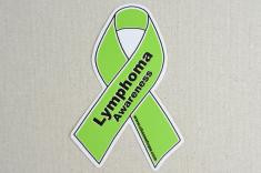 Ribbon Awareness Decal - Medium - Lymphoma (Lime Green)