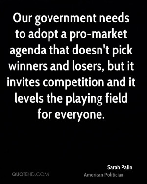 Our government needs to adopt a pro-market agenda that doesn't pick ...