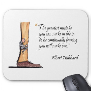Exam motivational quote by Elbert Hubbard - Mousepad