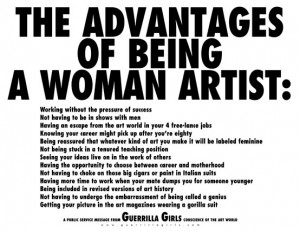 Poster: Aadvantages of being a woman artist