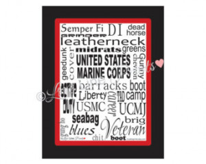 MARINE CORPS, Personalize, Cust om Wall Art, Download, Wall Art ...