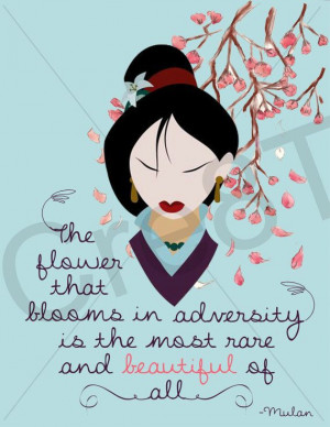 cherry blossom, disney quotes, mulan, chinese princess