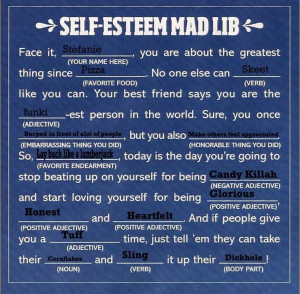 Self Esteem Worksheets for Teens