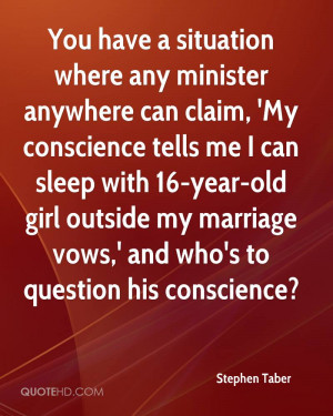 You have a situation where any minister anywhere can claim, 'My ...