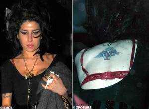 Amy Winehouse adds weirdest tattoo yet to her collection
