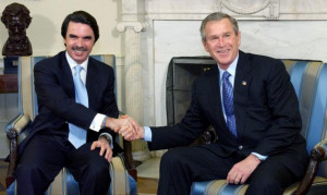 BUSH, SPANISH PM AZNAR MEET IN WASHINGTON