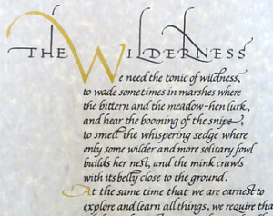 ... Wilderness Henry David Thoreau Walden Opaque Parchment Vellum Poster