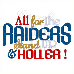 Sayings (1716) Raiders 5x7 £1.70p