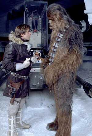 Han Solo & Chewbacca on Hoth. Chewbacca, Harrison Ford, Star Wars ...