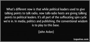 leaders used to give talking points to talk radio, now talk-radio ...