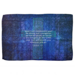 Joshua 1:9 Bible Verse About Strength Kitchen Towels