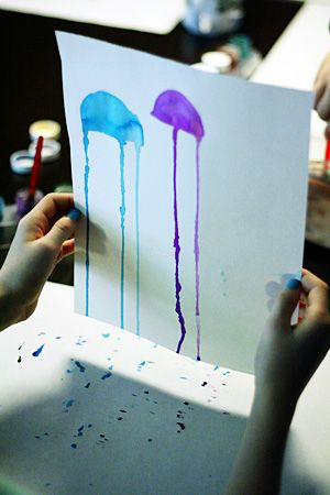 ... Jellyfish Painting, Painting 1 2, Pre K And K Painting Art Class