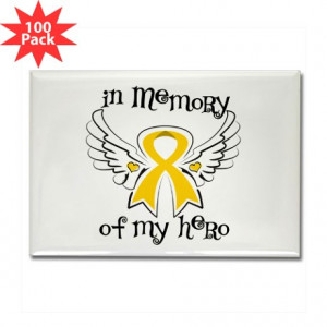 In Memory Childhood Cancer Rectangle Magnet (100 p