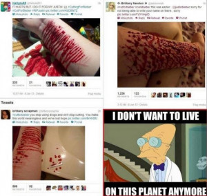 PHOTOS - Justin Bieber: Ses fans font du chantage et se coupent la ...