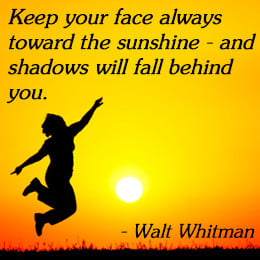Walt Whitman on cheering up