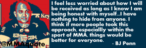 Excerpted from BJ Penn's book, 
