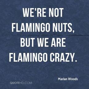 Marian Woods - We're not flamingo nuts, but we are flamingo crazy.