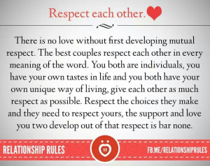 Without respect, everything else in a relationship falls apart.