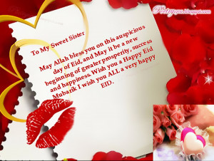 Beautiful EID Cards for Sister Happy EID Quotes