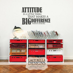 ... that makes a big difference vinyl lettering wall decal office decor
